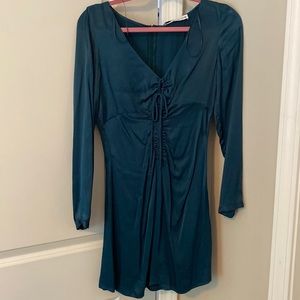 Zara long sleeved dark blue/ green dress.